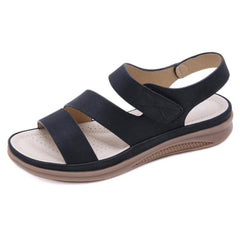 retro women beach sandals round head slope comfortable lightweight sandals