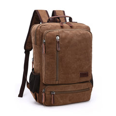 Vintage Canvas Backpack Men Large Capacity Travel Shoulder Bag