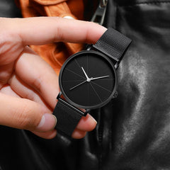 Minimalist Men Fashion Watches Simple Men Business Ultra Thin Stainless Steel