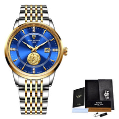 Women Watch Brand Fashion Ladies Watch Elegant Gold Steel Wristwatch