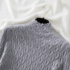 Turtleneck Women Sweaters Warm Pullover Slim Tops Knitted