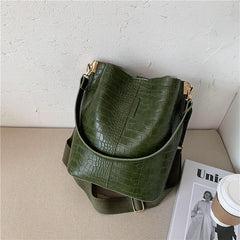 Vintage Crocodile Pattern Crossbody Bags Trend Designer