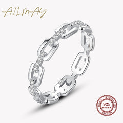 Silver Simple Stackable Charm Finger Ring