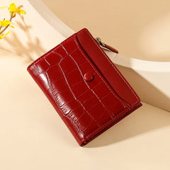 Stone Pattern Small Wallet Women Pu Leather Female Purse Zipper