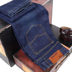 Clothing Slim Men Summer Autumn Business Casual Jeans Oversize Denim