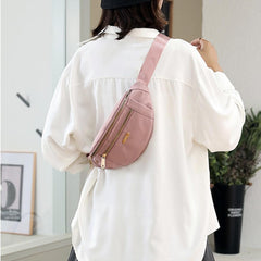 Waist Bags For Women Canvas Leisure Color Waist Bag Shoulder