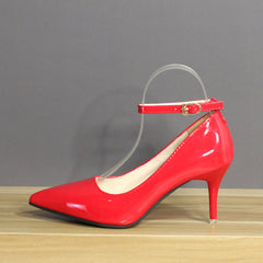 7cm Or 10cm Heels Buckle Women Pointed Toe Pumps Shoes