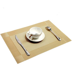 6/4pcs Rectangle Placemat Restaurant Washable PVC Durable Dining Table