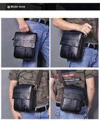 Leather Male Casual Design Shoulder Messenger bag Cowhide Fashion Cross-body
