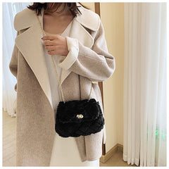 Plush Purses Handbags Female Phone Shoulder Bag Girls Wallet