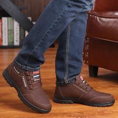 Genuine Leather Men Shoes Platform Casual Shoes