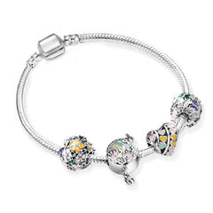 Heart-shaped Pendant Charm Bracelet Fit