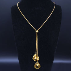 Fashion Bee Stainless Steel Long Necklace