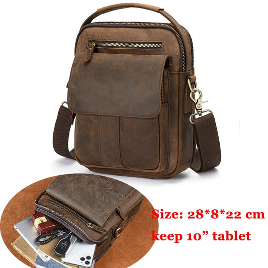 Original Leather Male Casual Shoulder Messenger bag Cowhide Fashion Cross-body Bag