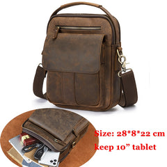 Original Leather Male Casual Shoulder Messenger bag Cowhide Fashion Cross-body Bag