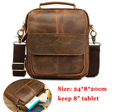 Original Leather Male Casual Shoulder Messenger bag Cowhide Fashion Cross-body Bag