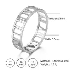 Fashion Simple Stainless Steel Couple Ring