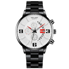 hombre Mens Fashion Business Watches Men Sports Stainless Steel Quartz