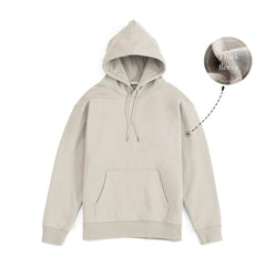Hooded Hoodies Men Thick 360g Fabric Solid Basic Sweatshirts Jogger Texture Pullovers
