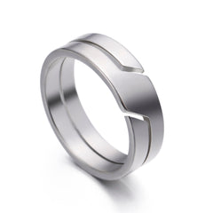 Fashion Simple Stainless Steel Couple Ring