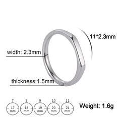 Fashion Simple Stainless Steel Couple Ring