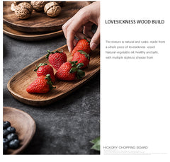 Whole Wood Lovesickness Wood with Irregular Oval Solid Wood Pan