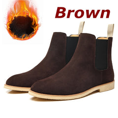Men Boots Elegant Chelsea Boots Men Cow Suede Leather