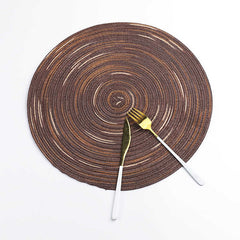 Round Cotton Woven Nordic Non-slip Kitchen Accessories Placemat