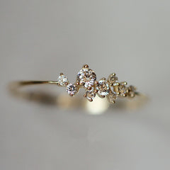 Classic Irregular Shiny Star Plum Ring Jewelry Accessories