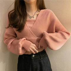 Pullovers Women Knitting Elegant Solid All Match Ladies Casual