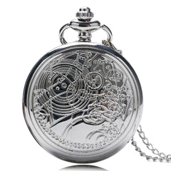 Retro Bronze Necklace Quartz Pocket Watch Analog Pendant