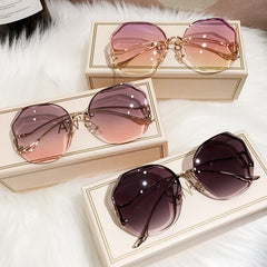 Irregular Round Sunglasses Women Brand Designer Gradient Fashion Sun Glasses