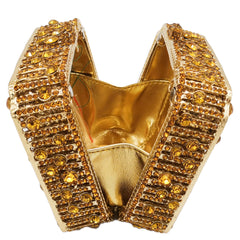 Crystal Women Evening Bag Metal Box Clutch Diamond Mini Handbags