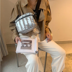 Space Cotton Shoulder Bags For Women Winter Crossbody Down Bag