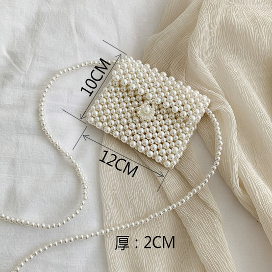 Mini Pearl Bag Handmade Vintage EVA Beaded Fashion Shoulder Bag
