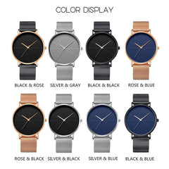 Minimalist Men Fashion Watches Simple Men Business Ultra Thin Stainless Steel