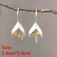 Bohemia Painted Leaf Flower Bee Pomegranate Drop Earrings