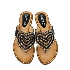 Outside Heart-shaped Women Slipper Summer Beach Slipper Female Casual