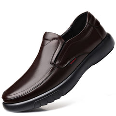 Genuine Leather+Microfiber shoes Soft Anti-slip Rubber Casual Leather Shoes