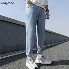 Men Jeans Male Trousers Simple Design Cozy All-match fashion Ulzzang