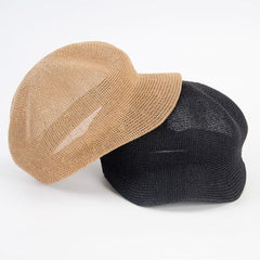 Cap Straw Women Summer Thin Newsboy Cap