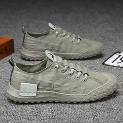 Men Shoes fashion Canvas Loafers Breathable lace up comfortable