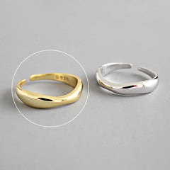 Charming Irregular Chain Geometric Rings Gold Open Rings