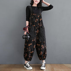 Loose Jeans Black Jumpsuit Women Casual Oversized Baggy Ladies Pants