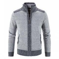 Sweater Coat Fashion Patchwork Cardigan Men Knitted Sweater Jacket