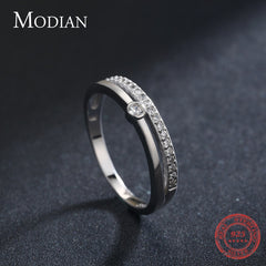 Silver Line Fashion Clear CZ Rings For Women Jewelry