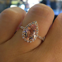 Crystal Round Engagement Ring Cute 925 Silver Zircon Stone Ring Vintage