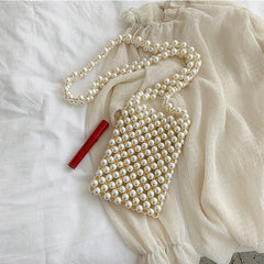 Mini Pearl Bag Handmade Vintage EVA Beaded Fashion Shoulder Bag