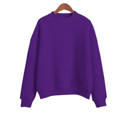 Woman Sweatshirts Sweet O-neck Knitted Pullovers Candy Color Loose