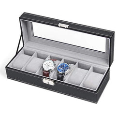 1/2/3/5/6 Grids Watch Box PU Leather Watch Case Holder Organizer Storage Box